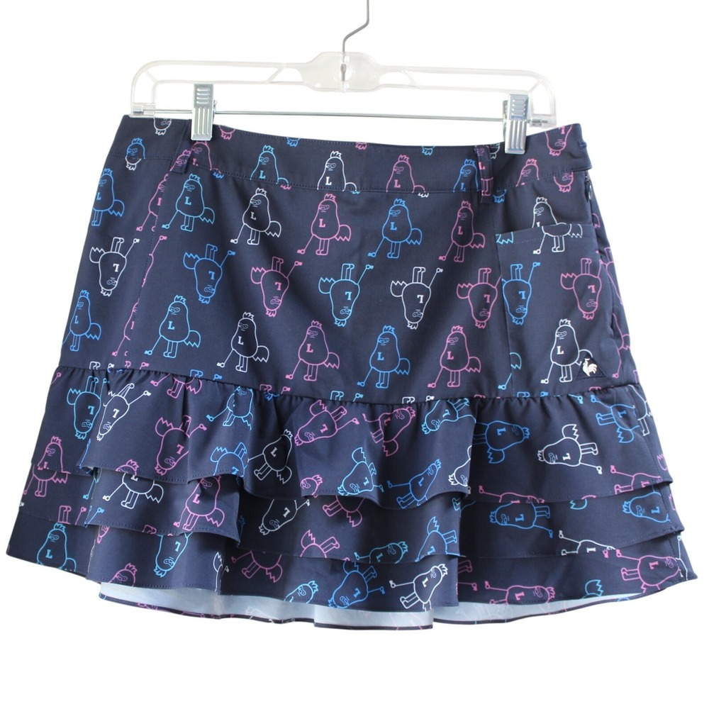 Le Coq Sportif Golf Skort + Sticky Monster Lab Tiered Ruffle Golf Skirt Size 13